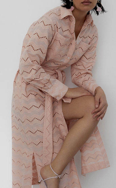 Платье женское пудренный (55483-2) фото