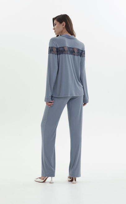 Пижама с брюками из вискозы  (52019-3) фото