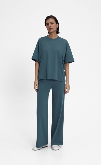 Пижама с брюками женская зелёный (55515-4) фото