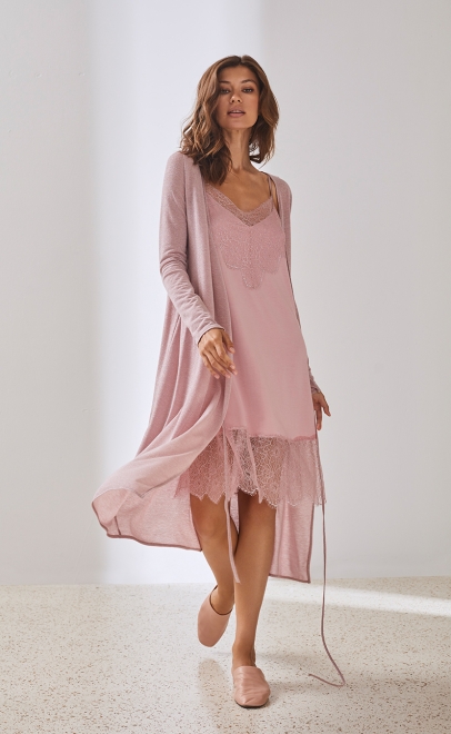 Сорочка женская с кружевом  (51959-3) фото