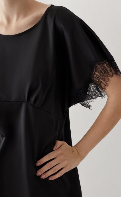 Пижама с брюками женская чёрный (60570-4) фото
