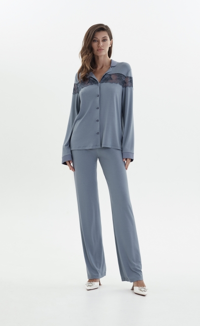 Пижама с брюками из вискозы  (52019-3) фото