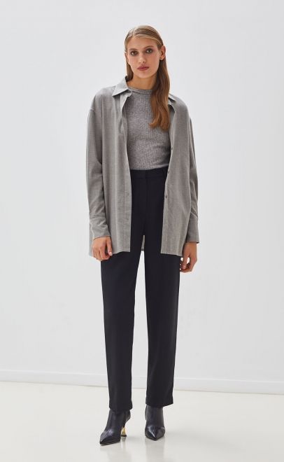 Лонгслив женский серый (51991-4) фото