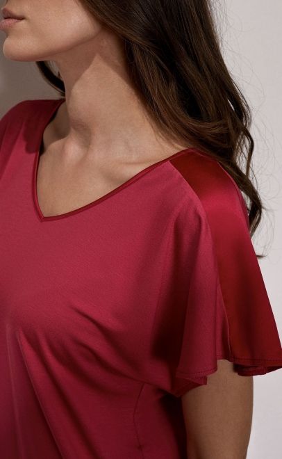 Пижама с шортами женская вишневый (62122-2) фото