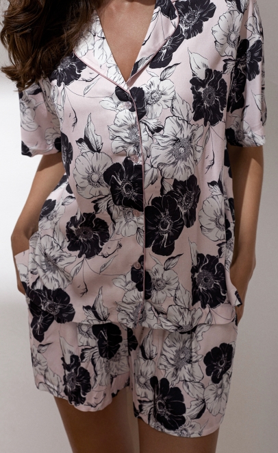 Пижама с шортами розовый (56526-1) фото