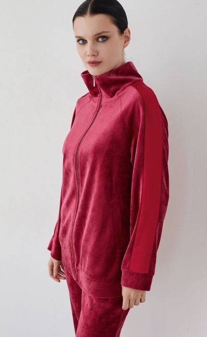 Костюм домашний женский вишневый (20466-1) фото