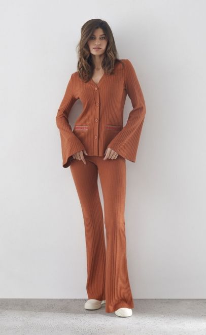 Брюки женские терракотовый (30494-1) фото
