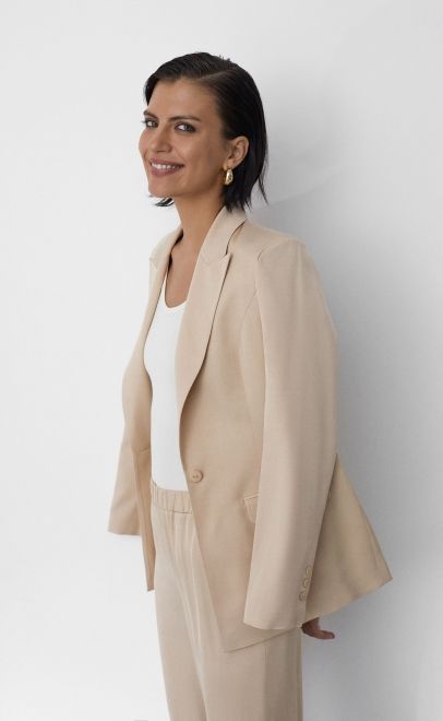 Жакет женский бежевый (61870-2) фото