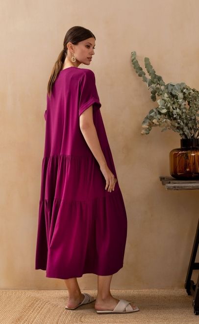 Платье летнее женское пурпурный (61749-2) фото