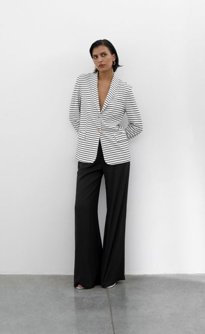 Жакет женский чёрно-белая (30544) фото