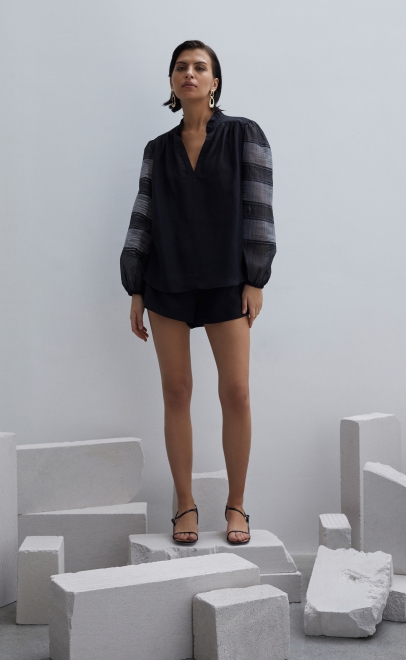 Рубашка женская чёрный (61945-2) фото