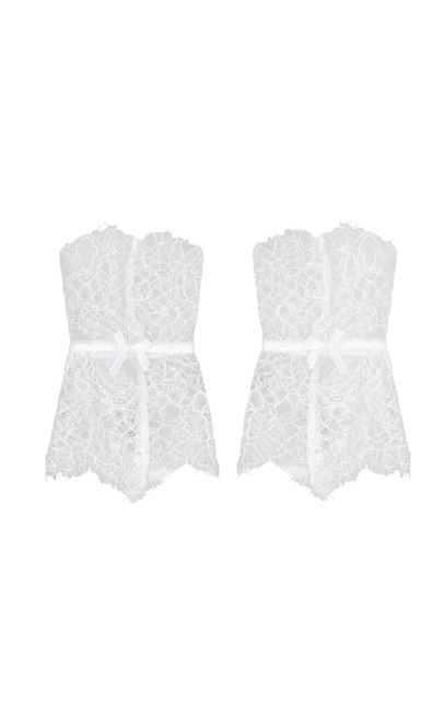 Полуперчатки белый (P0076-1) фото