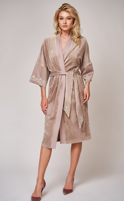 Халат велюровый с бамбуком  (20225-1) фото