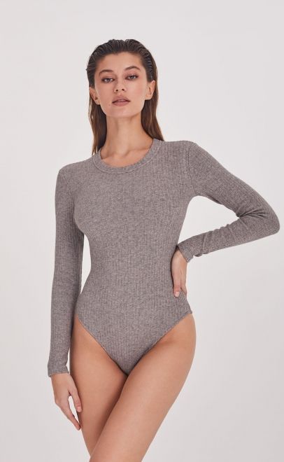 Боди женское серый (51992-4) фото