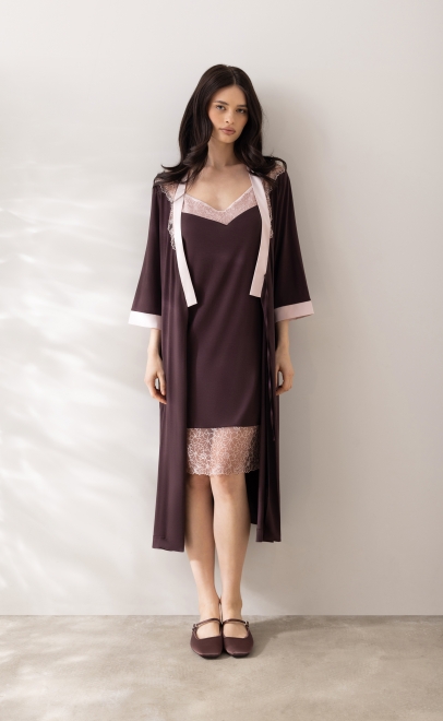 Ночная сорочка женская коричневый (52194) фото