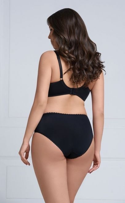 Бюстгальтер с кружевом чёрный (L12-00) фото