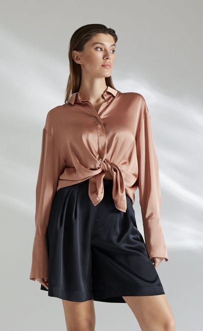 Рубашка женская светло-коричневый (61810-1) фото