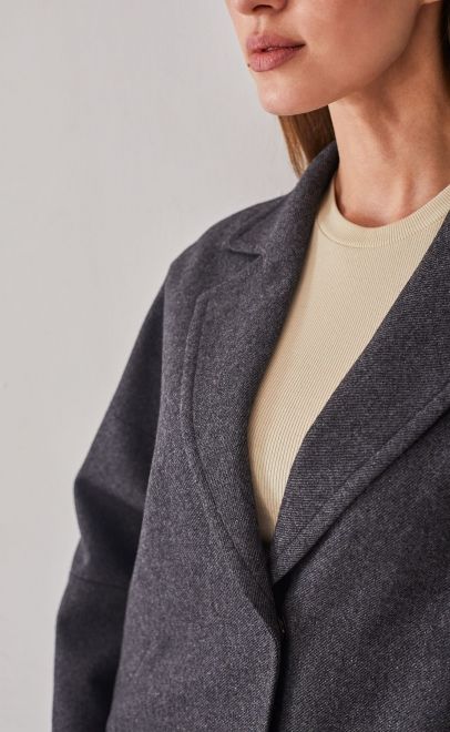 Пальто женское серый (13009-2) фото