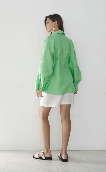 Рубашка женская зелёное яблоко (61919-1) фото