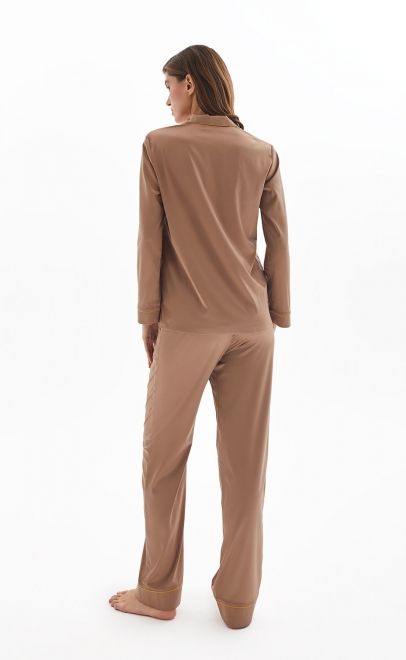 Пижама с брюками бежевый (60544-3+60545-3) фото