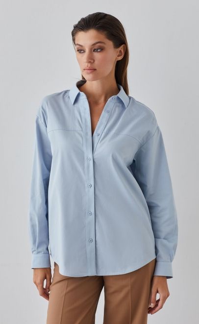 Рубашка женская голубой (55456-2) фото