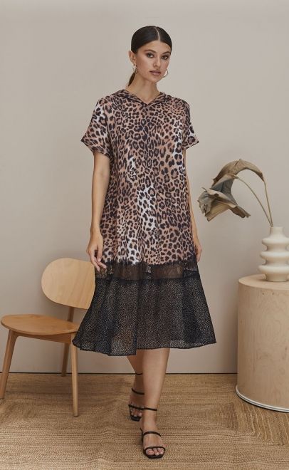 Платье летнее женское леопард (61693-1) фото