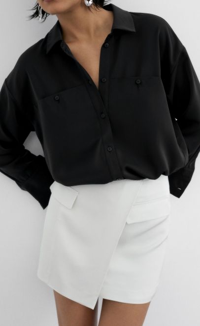 Рубашка женская чёрный (52107-3) фото