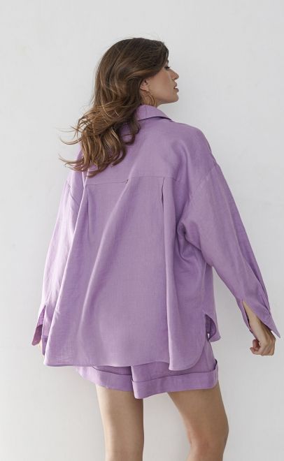 Рубашка женская сиреневый (61919-3) фото